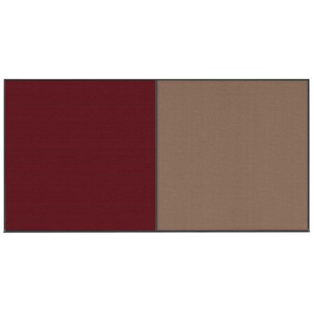 United Visual Products Enclosed Corkboard, 1 Door, 60"x36", 4" Fra, UV3410-BLACK-PEARL UV3410-BLACK-PEARL